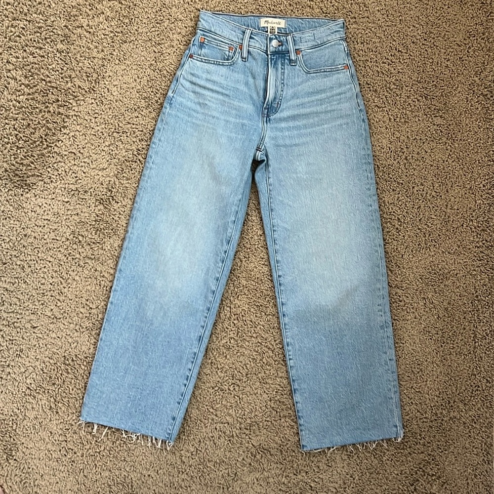 Madewell the perfect vintage wide leg crop jean in altoona wash size 24
